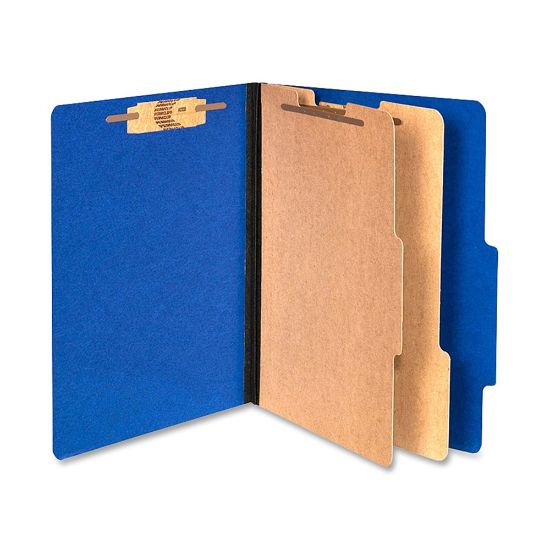 Picture of ACCO Color Life Presstex Top-Tab Folders, Letter Size, 30% Recycled, Blue, Box Of 10