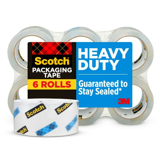 Picture of Scotch Heavy-Duty Shipping Packing Tape, 1-7/8in x 43.7 Yd., Clear, Pack Of 6 Rolls