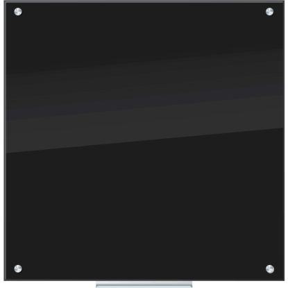 Picture of U Brands Glass Non-Magnetic Dry-Erase Board, 36in X 36in, Black Surface, Frameless, Actual Size 35in X 35in (2810U00-01)