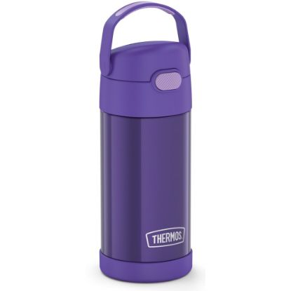 Picture of Thermos FUNtainer Water Bottle 12Oz - 12 fl oz - Purple - Stainless Steel, Silicone