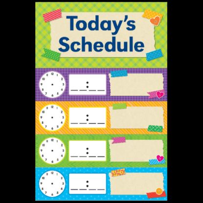 Picture of Scholastic Teachers Friend Tape It Up! Schedule Mini Bulletin Board Set, Pre-K To Grade 6