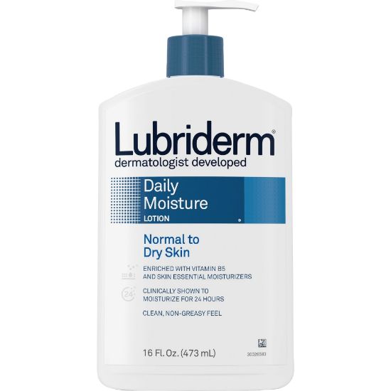 Picture of Lubriderm Daily Moisture Lotion - Lotion - 16 fl oz - For Normal, Dry Skin - Moisturising, Non-greasy - 1 Each