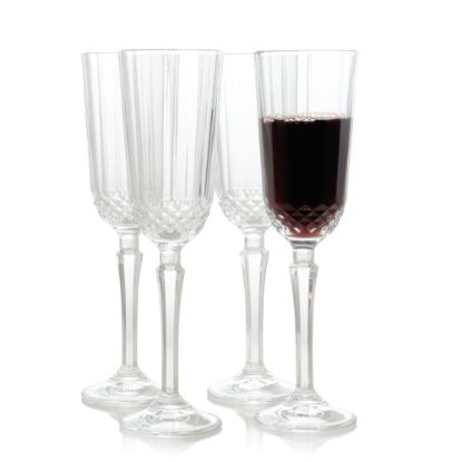 Picture of Pasabahce Diony 4-Piece Flute Glass Set, 4.25 Oz, Clear