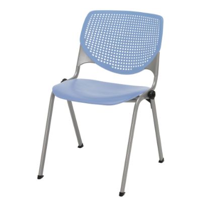 Picture of KFI Studios KOOL Stacking Chair, Peri Blue/Silver