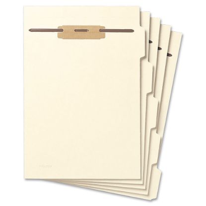 Picture of Smead Hinge Covered Fastener File Folder Dividers, Letter Size, Manila, Pack Of 50