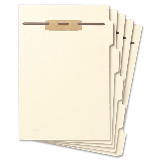 Picture of Smead Hinge Covered Fastener File Folder Dividers, Letter Size, Manila, Pack Of 50