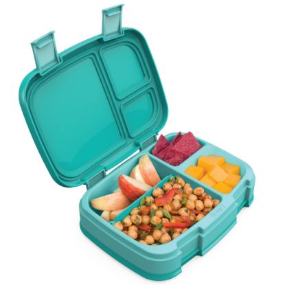 Picture of Bentgo Fresh 4-Compartment Bento-Style Lunch Box, 2-7/16inH x 7inW x 9-1/4inD, Aqua