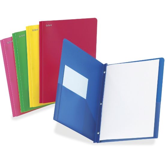 Picture of TOPS Oxford Translucent Poly Twin-Pocket Folders, Letter Size, Assorted Colors, Box Of 25 Folders