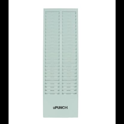 Picture of uPunch Time Card Rack, 50 Pockets, 27inH x 8.2inW x 1.4inD, Gray, HNTCR50