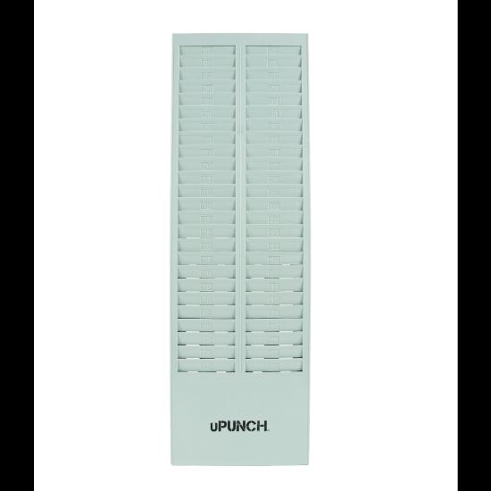 Picture of uPunch Time Card Rack, 50 Pockets, 27inH x 8.2inW x 1.4inD, Gray, HNTCR50