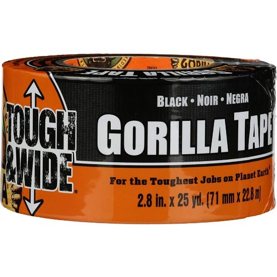 Picture of Gorilla Tough & Wide Tape - 25 yd Length x 2.88in Width - 1 Each - Black