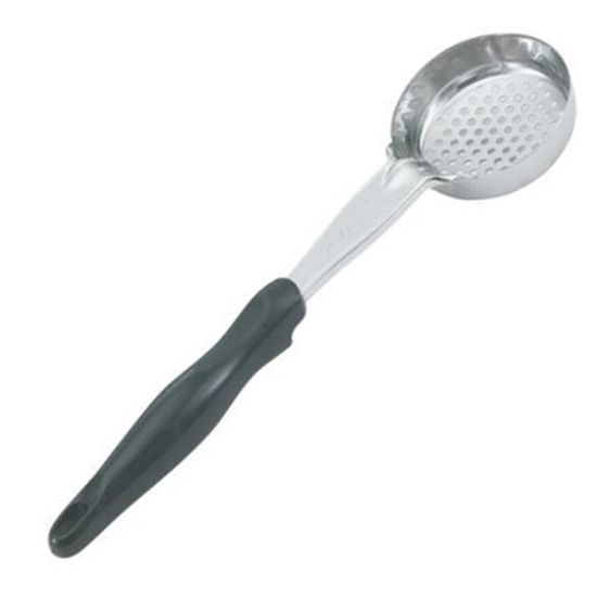 Picture of Vollrath Spoodle Perforated Portion Spoon With Antimicrobial Protection, 4 Oz, Black