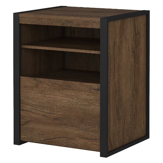 Picture of Bush Business Furniture Latitude 21inD Vertical Printer Stand File Cabinet, Rustic Brown Embossed, Delivery