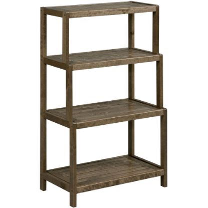 Picture of New Ridge Home Goods Dunnsville 37inH 4-Tier Bookcase, Antique Chestnut