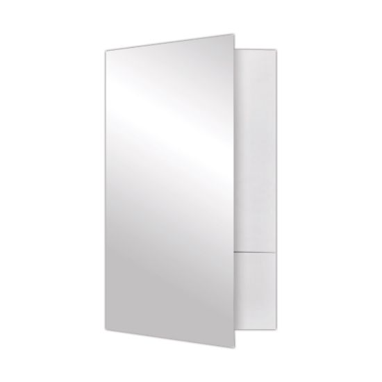 Picture of LUX Presentation Folders, 9in x 14 1/2in, White Gloss, Pack Of 25 Folders