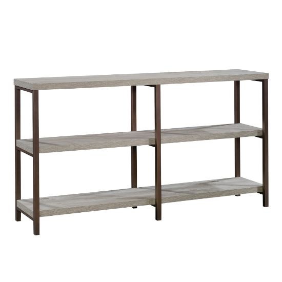 Picture of Sauder Manhattan Gate Console Table Bookcase, 35-7/8inH x 66inW x 15-5/8inD, Mystic Oak