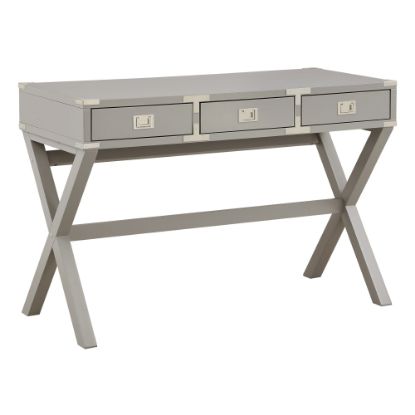 Picture of Office Star Wellington 47inW Writing Desk With Power, Gray