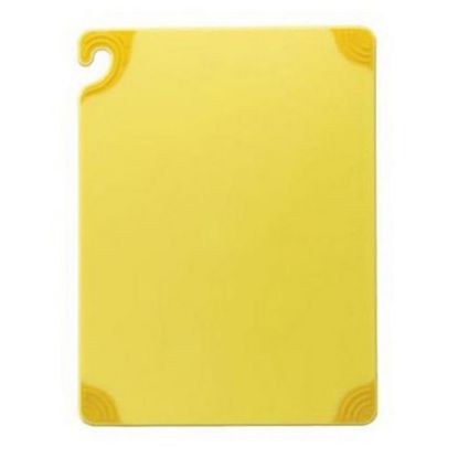 Picture of San Jamar Saf-T-Grip Cutting Board, 1/2inH x 15inW x 20inD, Yellow