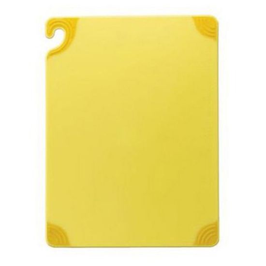 Picture of San Jamar Saf-T-Grip Cutting Board, 1/2inH x 15inW x 20inD, Yellow