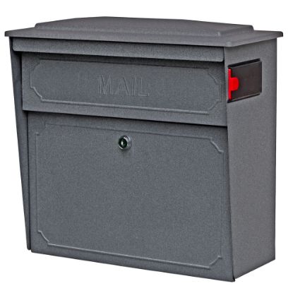 Picture of Mail Boss Townhouse Wall Mount Locking Mailbox, 16inH x 15 3/4inW x 7 1/2inD, Granite