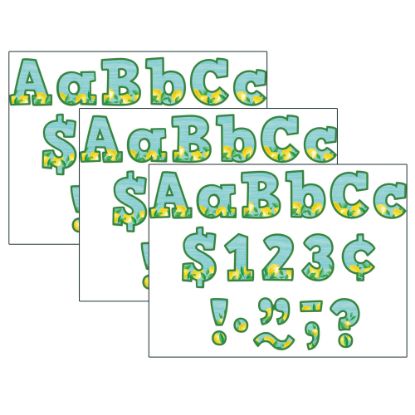 Picture of Teacher Created Resources 4in Letters, Lemon Zest, 230 Pieces Per Pack, Set Of 3 Packs