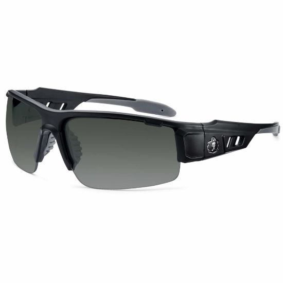 Picture of Ergodyne Skullerz Safety Glasses, Dagr, Matte Black Frame, Smoke Lens