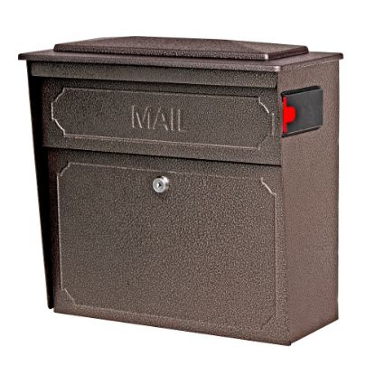 Picture of Mail Boss Townhouse Wall Mount Locking Mailbox, 16inH x 15 3/4inW x 7 1/2inD, Bronze