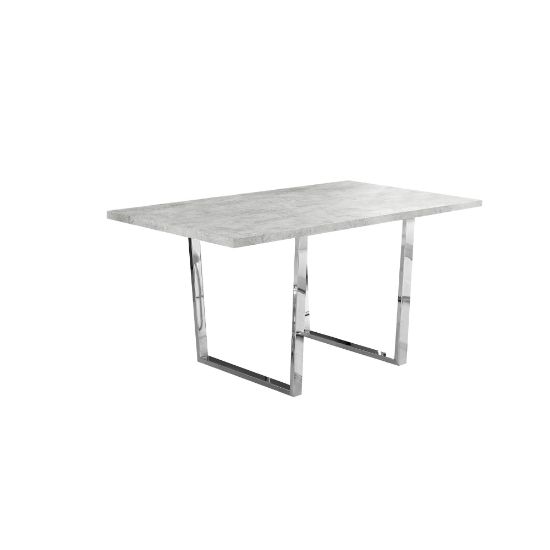 Picture of Monarch Specialties Esther Dining Table, 30-1/4inH x 59inW x 35-1/2inD, Gray