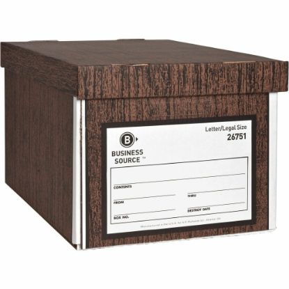 Picture of Business Source Economy Medium-Duty Storage Boxes, Legal/Letter Size, 10in x 12in x 15in, Box Of 12