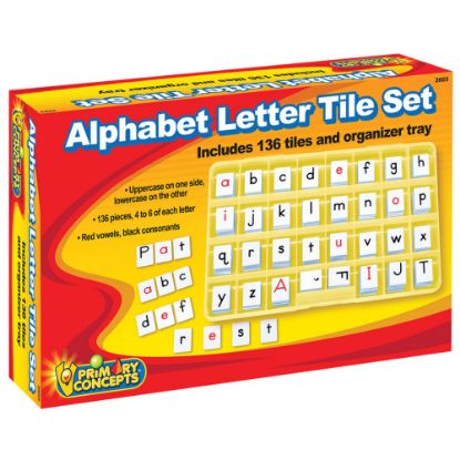 Picture of Primary Concepts Alphabet Letter Tile Set, Multicolor, Grades Pre-K To 3rd