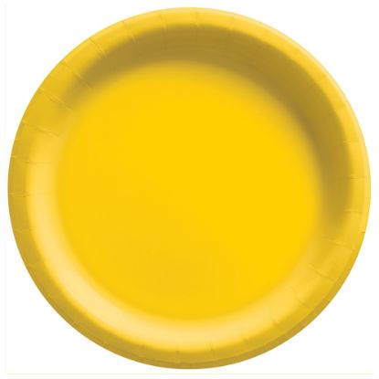 Picture of Amscan Paper Plates, 10in, Yellow Sunshine, 20 Plates Per Pack, Case Of 4 Packs