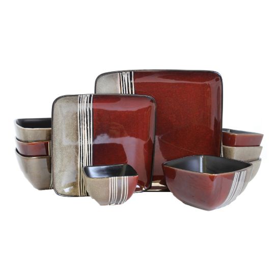 Picture of Elama 16-Piece Stoneware Dinnerware Set, Downtown Loft