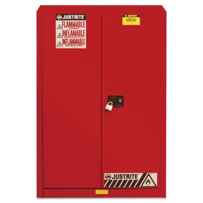 Picture of Safety Cabinets for Combustibles, Manual-Closing Cabinet, 60 Gallon, Red