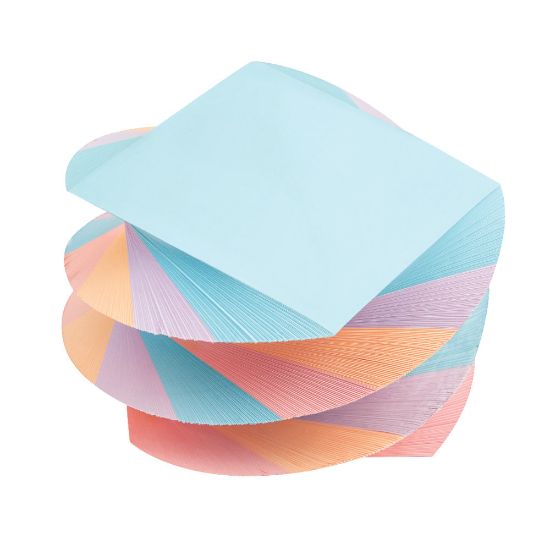 Picture of Office Depot Brand Twirl Memo Pad, 3in x 3in, 1,200 Pages (600 Sheets), Assorted Colors