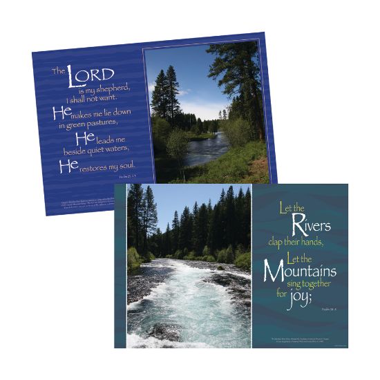 Picture of Barker Creek Poster Duet Set, Peaceful Waters, Pack Of 2