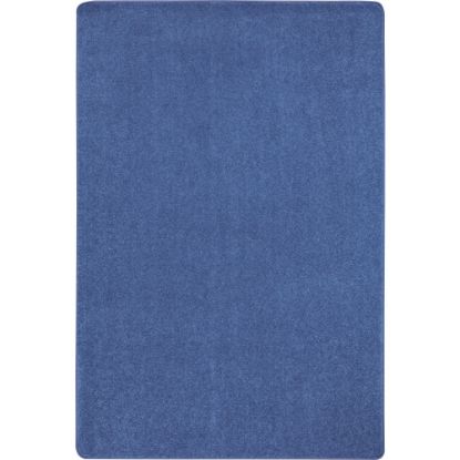 Picture of Joy Carpets Kid Essentials Solid Color Rectangle Area Rug, Just Kidding, 12" x 6ft, Cobalt Blue