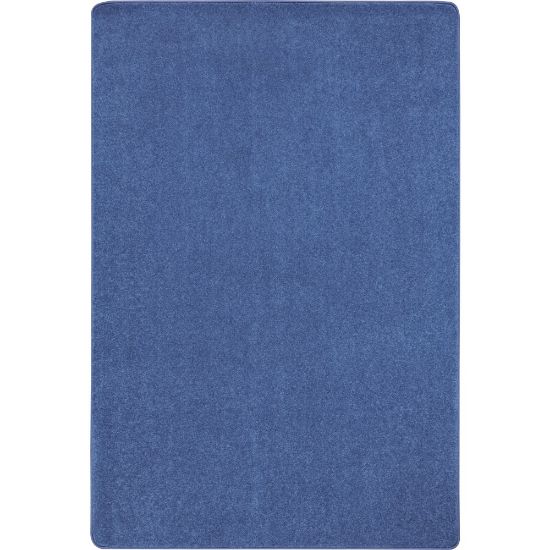 Picture of Joy Carpets Kid Essentials Solid Color Rectangle Area Rug, Just Kidding, 12" x 6ft, Cobalt Blue