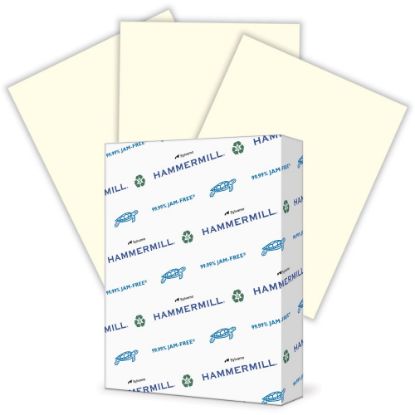 Picture of Hammermill Fore Super-Premium Color Copy Paper, 1 Ream, Cream, Letter (8.5in x 11in), 500 Sheets Per Ream, 20 Lb, 30% Recycled