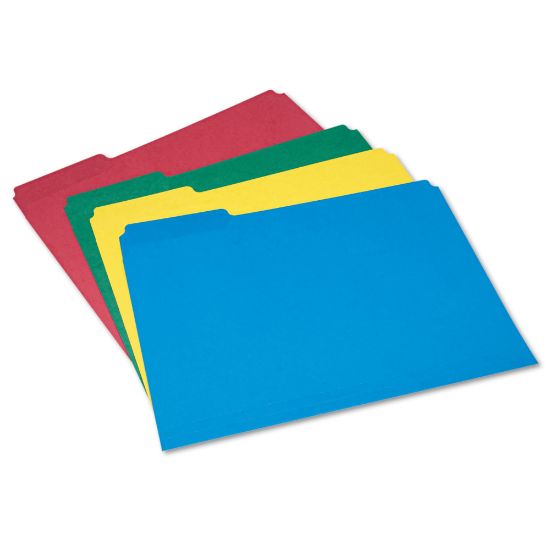 Picture of SKILCRAFT Color File Folders, 1/3 Cut, Letter Size, Assorted Colors, Pack Of 24 (AbilityOne 7530-01-484-0006)