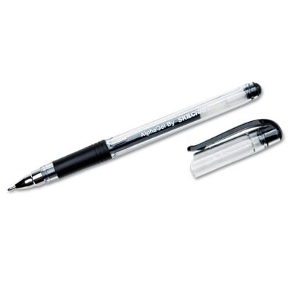 Picture of SKILCRAFT AbilityOne Gel-Ink Pen, Medium Point, 0.7 mm, Clear Barrel, Black Ink