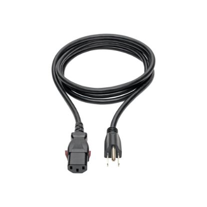 Picture of Eaton Tripp Lite Series Computer Power Cord, NEMA 5-15P to Locking C13 - 10A, 125V, 18 AWG, 6 ft. (1.83 m) - Power cable - NEMA 5-15P (M) to power IEC 60320 C13 locking - AC 125 V - 10 A - 6 ft - black