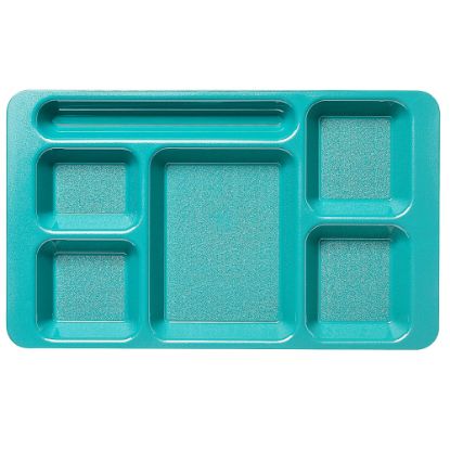 Picture of Cambro Camwear 5-Compartment Trays, Teal, Pack Of 24 Trays