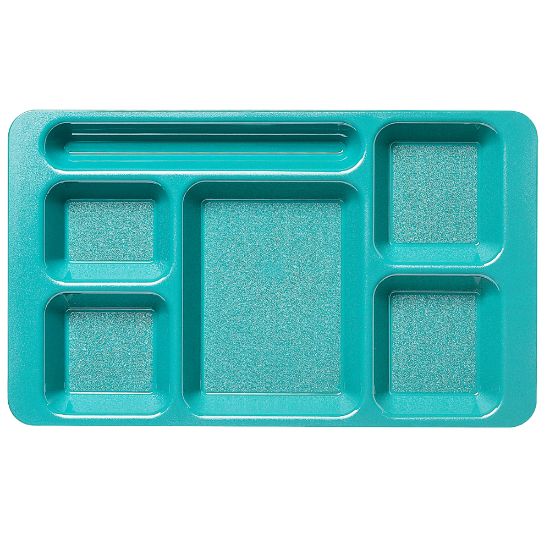 Picture of Cambro Camwear 5-Compartment Trays, Teal, Pack Of 24 Trays