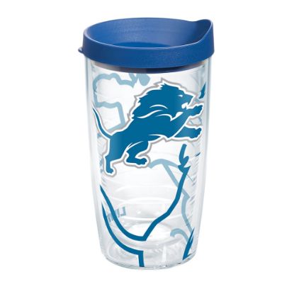 Picture of Tervis NFL Tumbler With Lid, 16 Oz, Detroit Lions, Clear