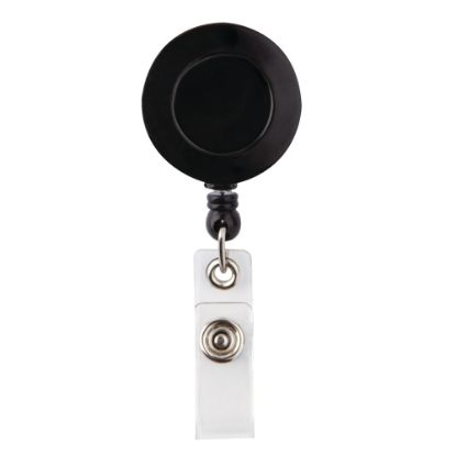 Picture of Office Depot Brand Swivel Alligator Clip Badge Reel, Black