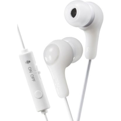 Picture of JVC Gumy Gamer HA-FX7G-W Earset - Stereo - Mini-phone (3.5mm) - Wired - Earbud - Binaural - In-ear - 3.30 ft Cable - Noise Canceling - White