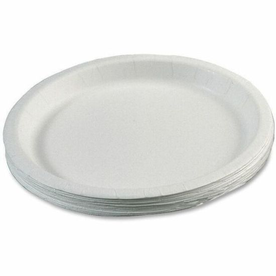 Picture of SKILCRAFT Paper Plates, 9in, 3/4in Deep, Box Of 1,000 (AbilityOne 7350-00-899-3056)