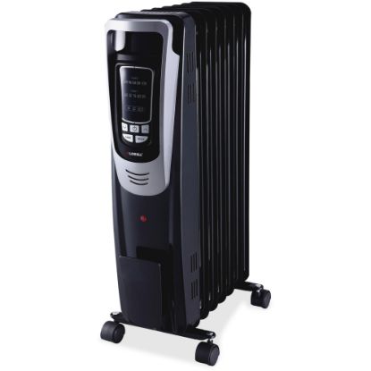 Picture of Lorell LED Display Electric Mobile Radiator Heater, Black