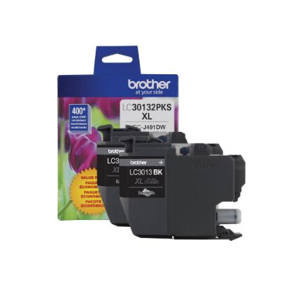 Picture of Brother LC3013 Black Ink Cartridges, Pack Of 2, LC30132PKS