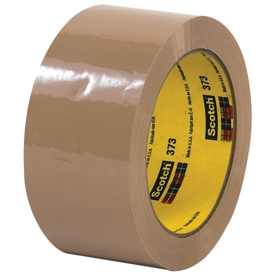 Picture of Scotch 373 Carton-Sealing Tape, 3in Core, 2in x 55 Yd., Tan, Pack Of 6